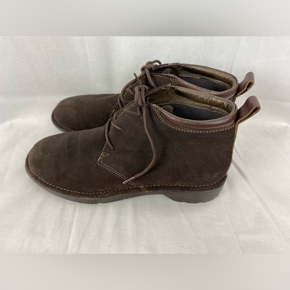 Bass Suede‎ Ankle Boot Booties Women's 6 Brown Lace Up - Picture 2 of 9